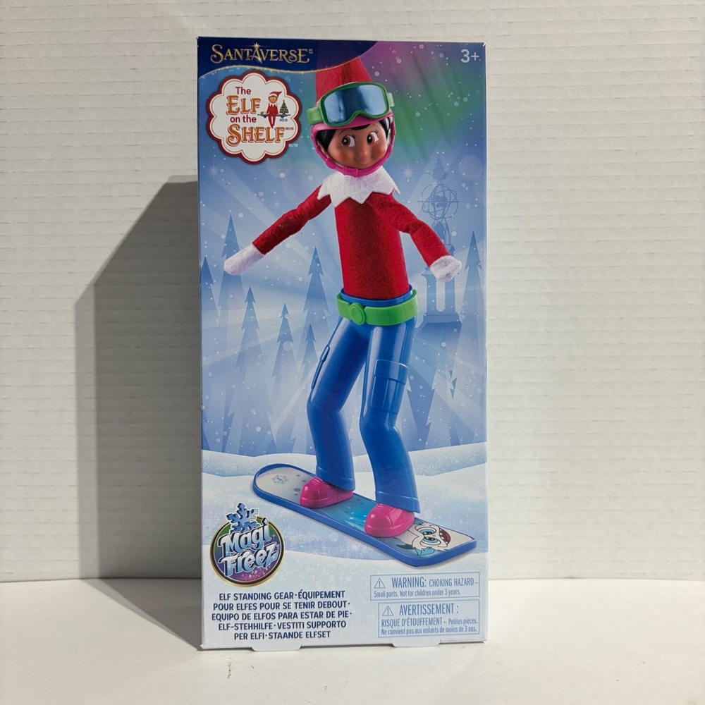 Elf on the Shelf MagiFreez Swish Sleigh Snowboard Standing Set Christmas 5pc NEW